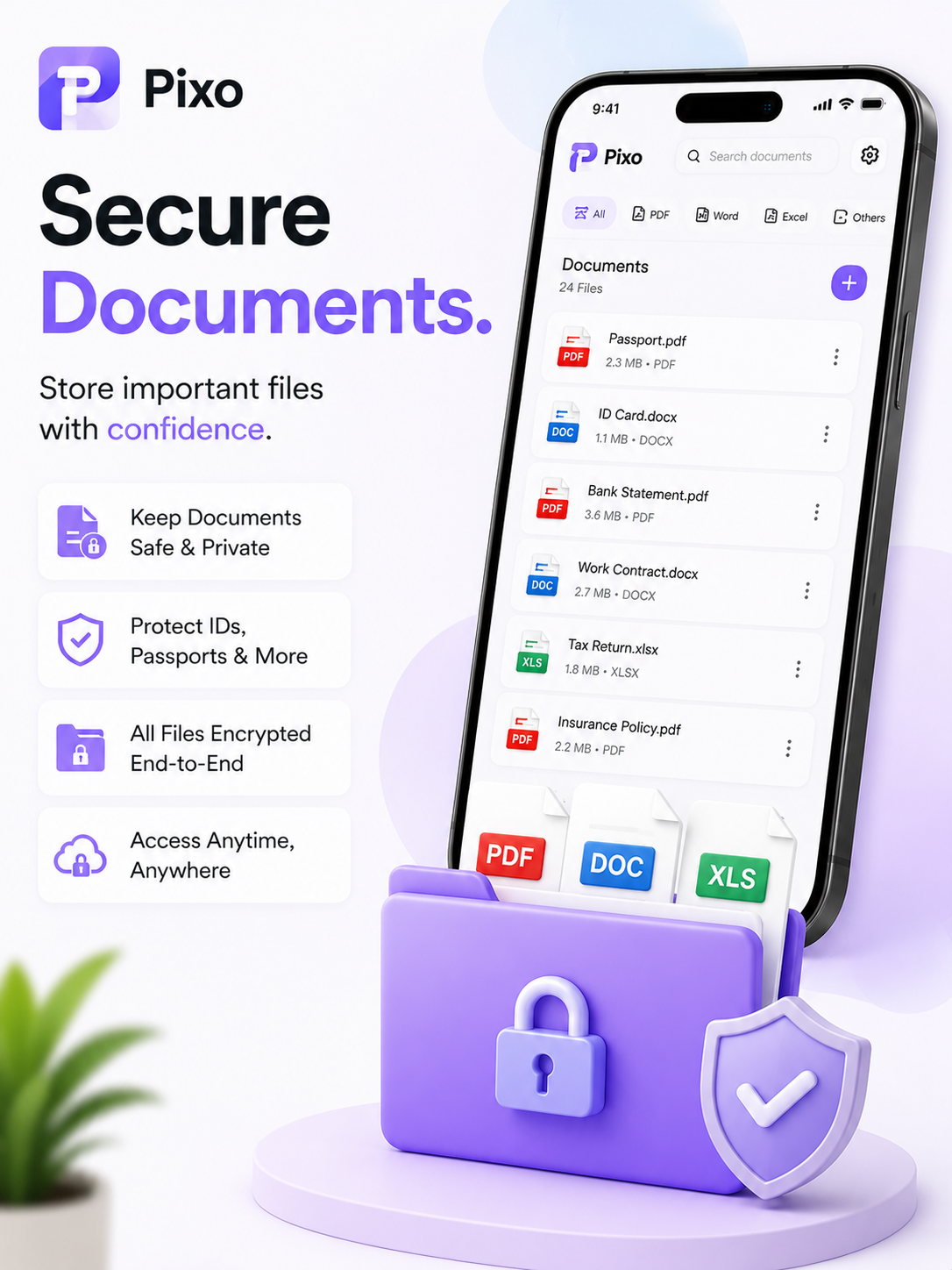 Pixo Secure Documents promotional image
