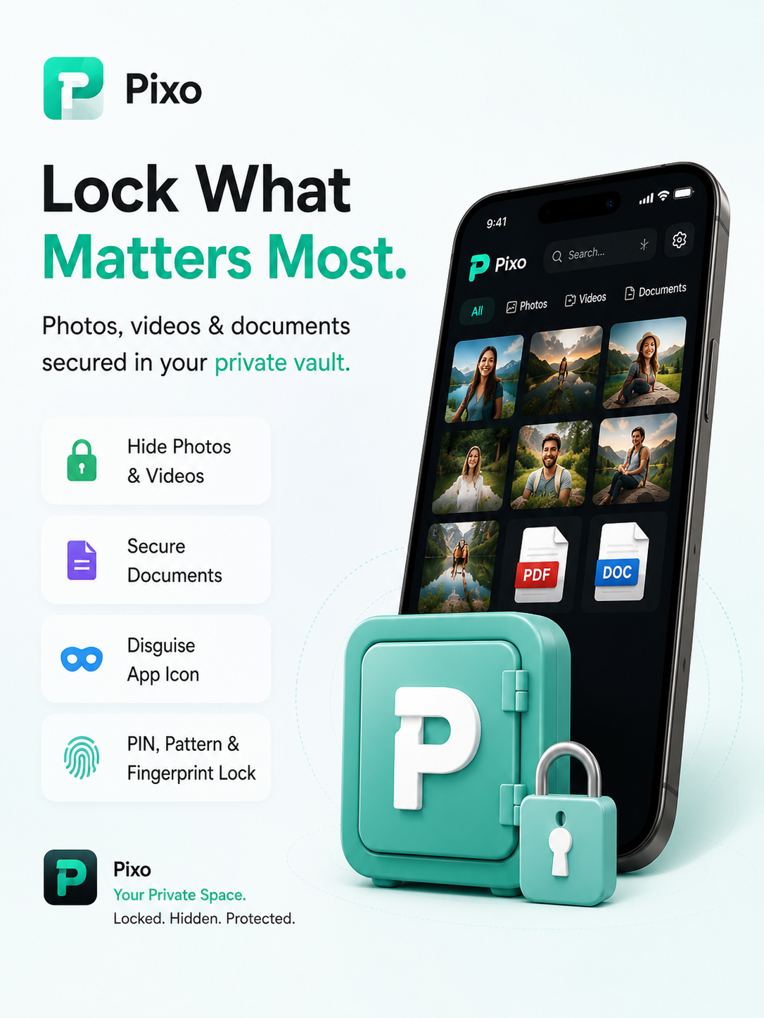 Pixo lock what matters most promotional image